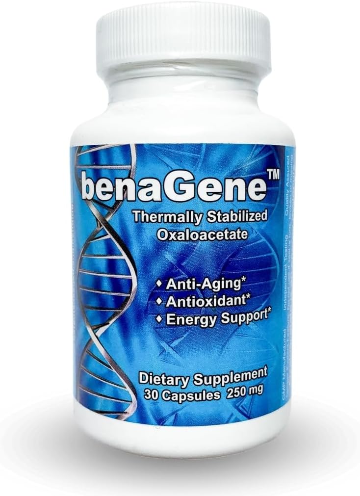 Benagene Oxaloacetate Supplement with Vitamin C for Cellular Energy - Non-GMO & Vegan - 30 Servings - BoostGo Australia