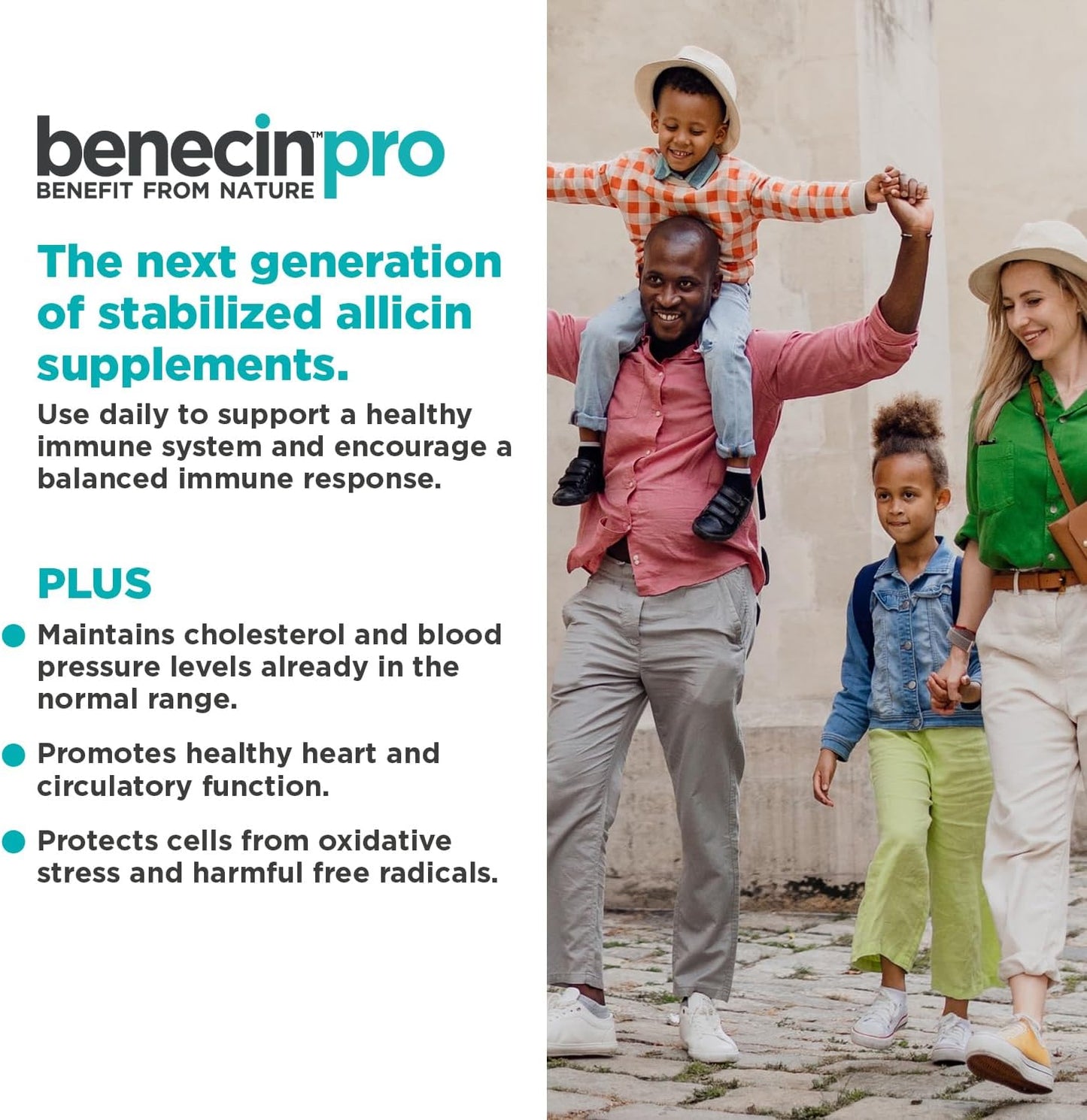 Benecin Defense PRO Capsules - High Allicin, SAC & Polyphenols - Immune & Heart Support - Vegetarian - 100 Count