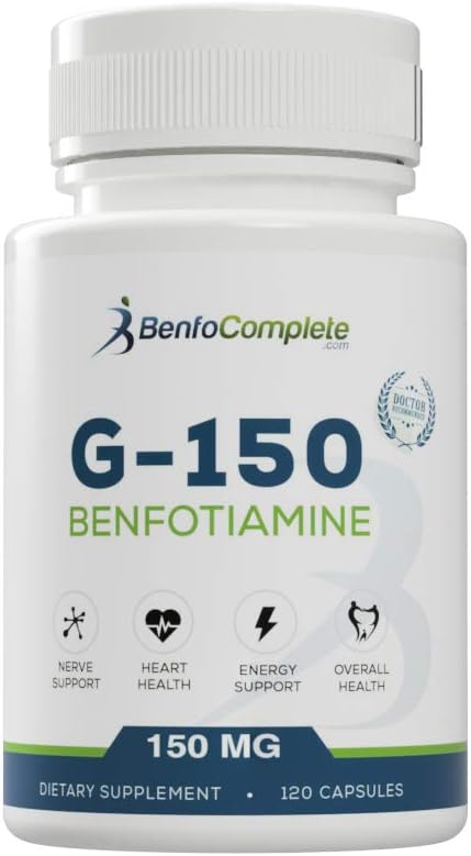 BenfoComplete Benfotiamine 150mg Gelatin Capsules - 360 Capsules, 3 Bottles Pack