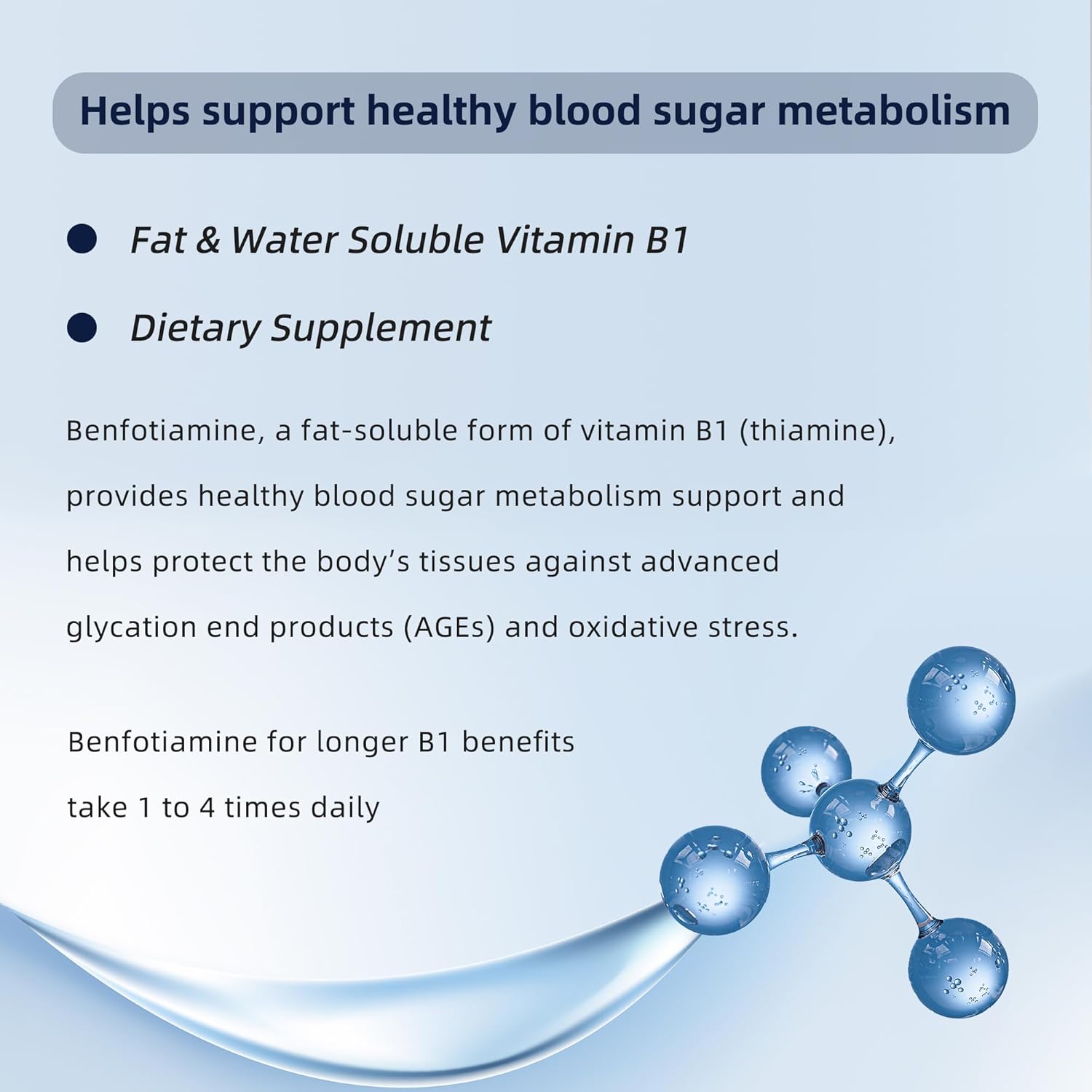 Benfotiamine 600mg with Vitamin B1 | 120 Veggie Capsules | USA Made | Third-Party Tested | Fat-Soluble Thiamine Supplement | Non-GMO & Gluten-Free-Vegetarian