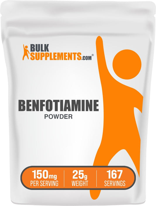 Benfotiamine Powder 150mg - Gluten Free Thiamine B1 Supplement - Pack of 1 - 25g (0.88 oz) - Benfotiamine Supplement