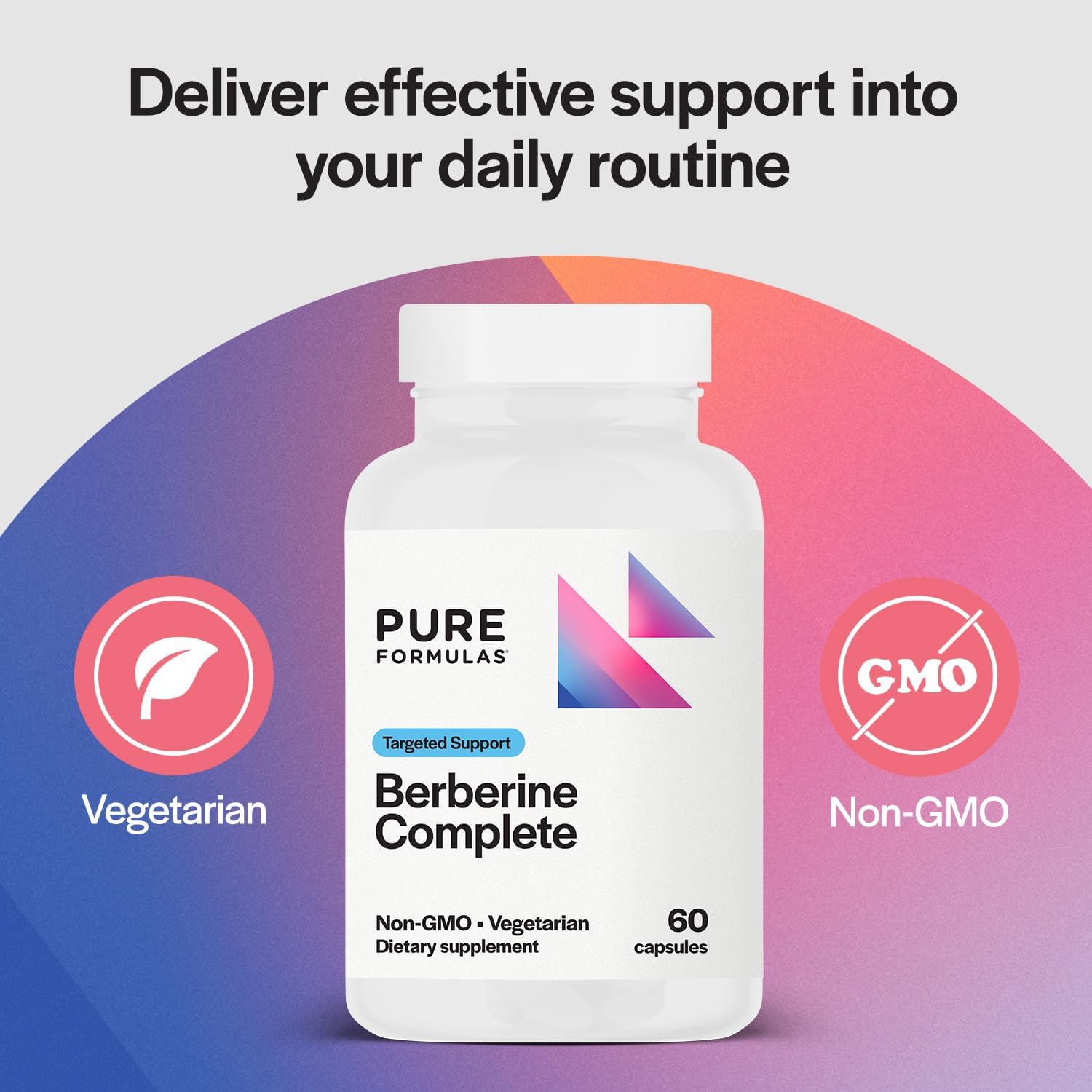 Berberine Complete Supplement 500mg | Enhanced Absorption 60 Vegetarian Capsules by PureFormulas