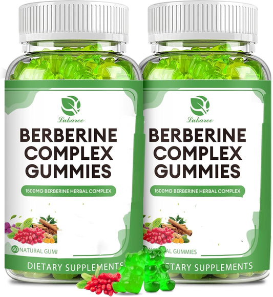 Berberine Complex Gummies with Ceylon Cinnamon, Turmeric, and Milk Thistle - 120 Count for Immune Health