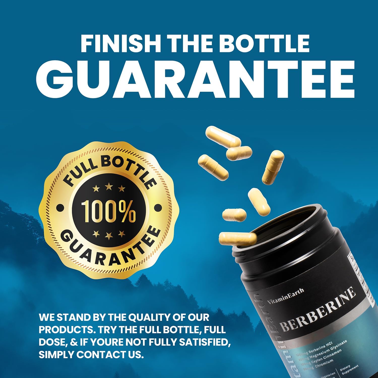 Berberine Gummies with Ceylon Cinnamon & Milk Thistle - Immune & Metabolism Support - Berry Cherry - 60 Count