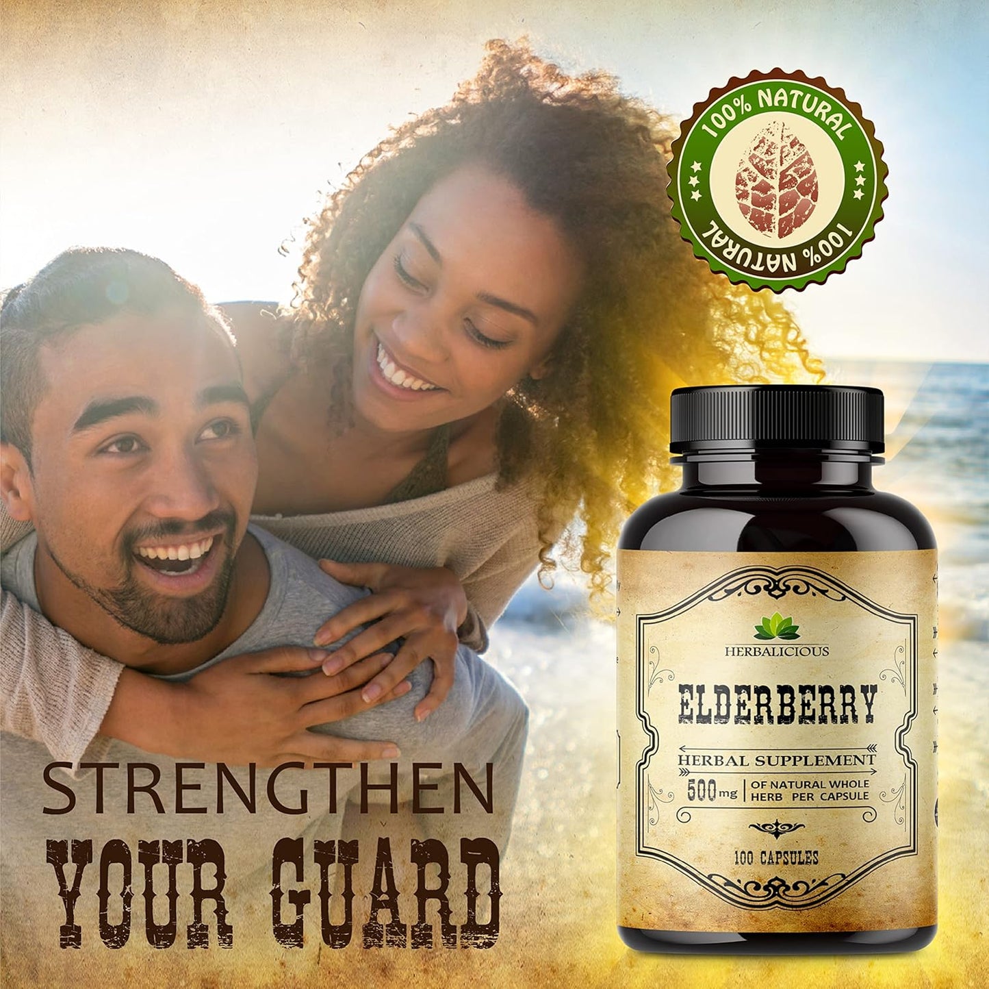 Berberine HCL Dietary Supplement - 100 Capsules for Immune Support, Heart Health, and Cholesterol - Non-GMO Berberine 500mg for Men and Women