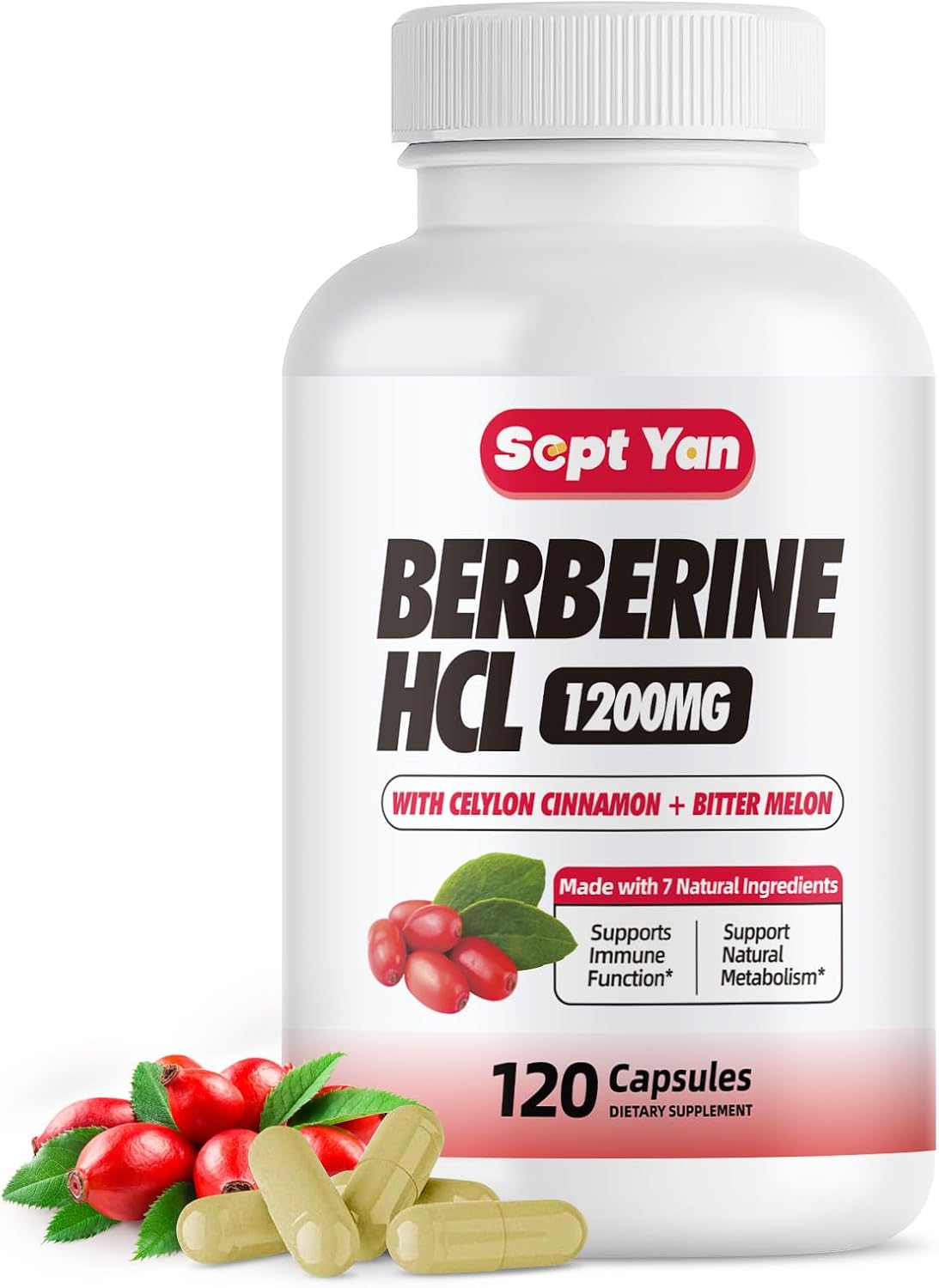 Berberine Supplement 1500mg with Ceylon Cinnamon - 120 Vegan Capsules for Immune, Metabolism, Digestion & Heart Health - BoostGo Australia