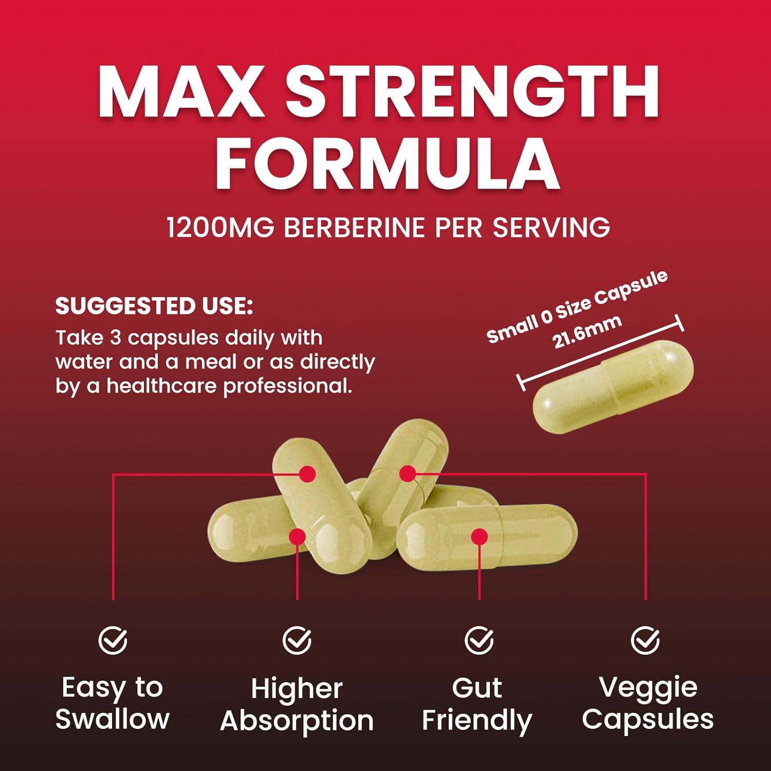 Berberine Supplement 1500mg with Ceylon Cinnamon - 120 Vegan Capsules for Immune, Metabolism, Digestion & Heart Health - BoostGo Australia