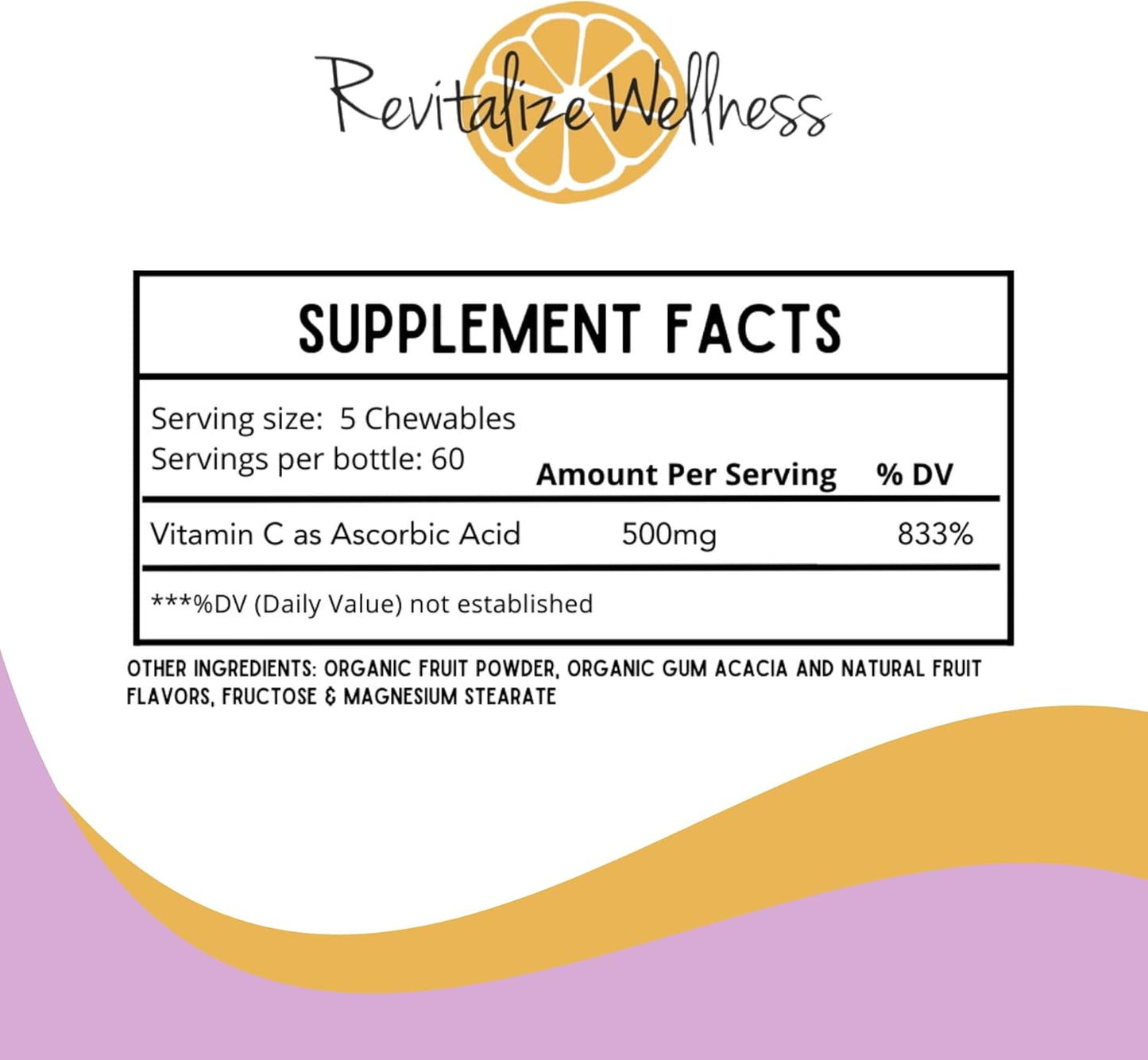 Berry Blast Flavor Vitamin C Chewables - 500 mg Ascorbic Acid - 60 Servings for Revitalized Wellness