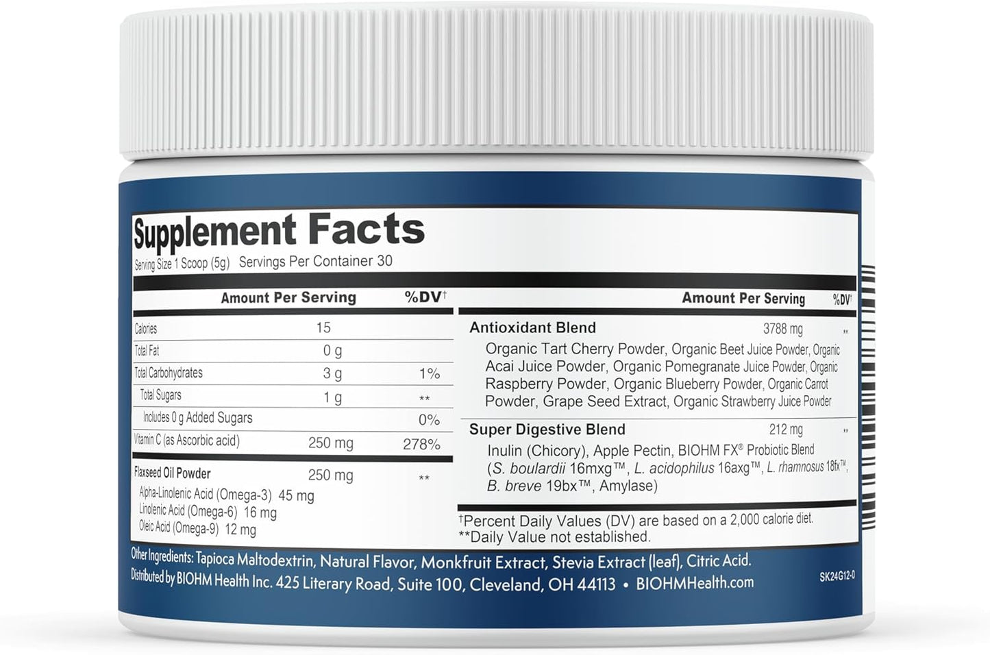 Berry Blast Probiotic Superfood Powder for Kids, Antioxidants & Omega-3, Gluten-Free, Non-GMO, Dairy-Free, Vegetarian, Ages 4+, 30 Servings