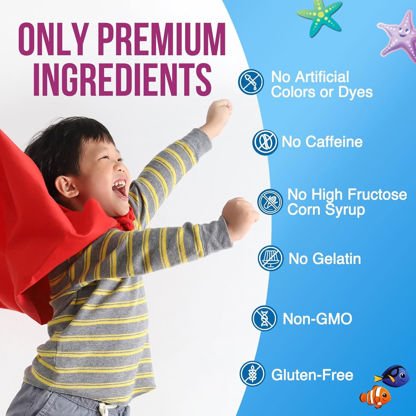 Berry Flavor Kids Immune Support Gummies with Echinacea, Zinc & Vitamin C - Non-GMO, Gluten-Free, Vegan Children's Vitamins - 120 Gummies