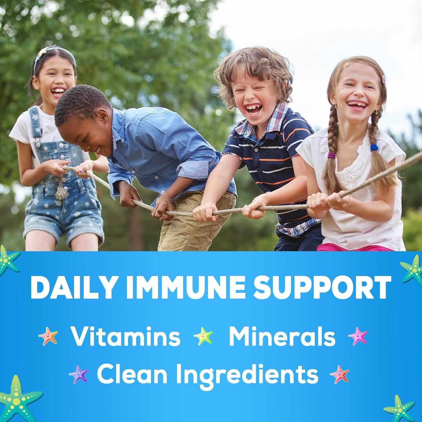 Berry Flavor Kids Immune Support Gummies with Echinacea, Zinc & Vitamin C - Non-GMO, Gluten-Free, Vegan Children's Vitamins - 120 Gummies