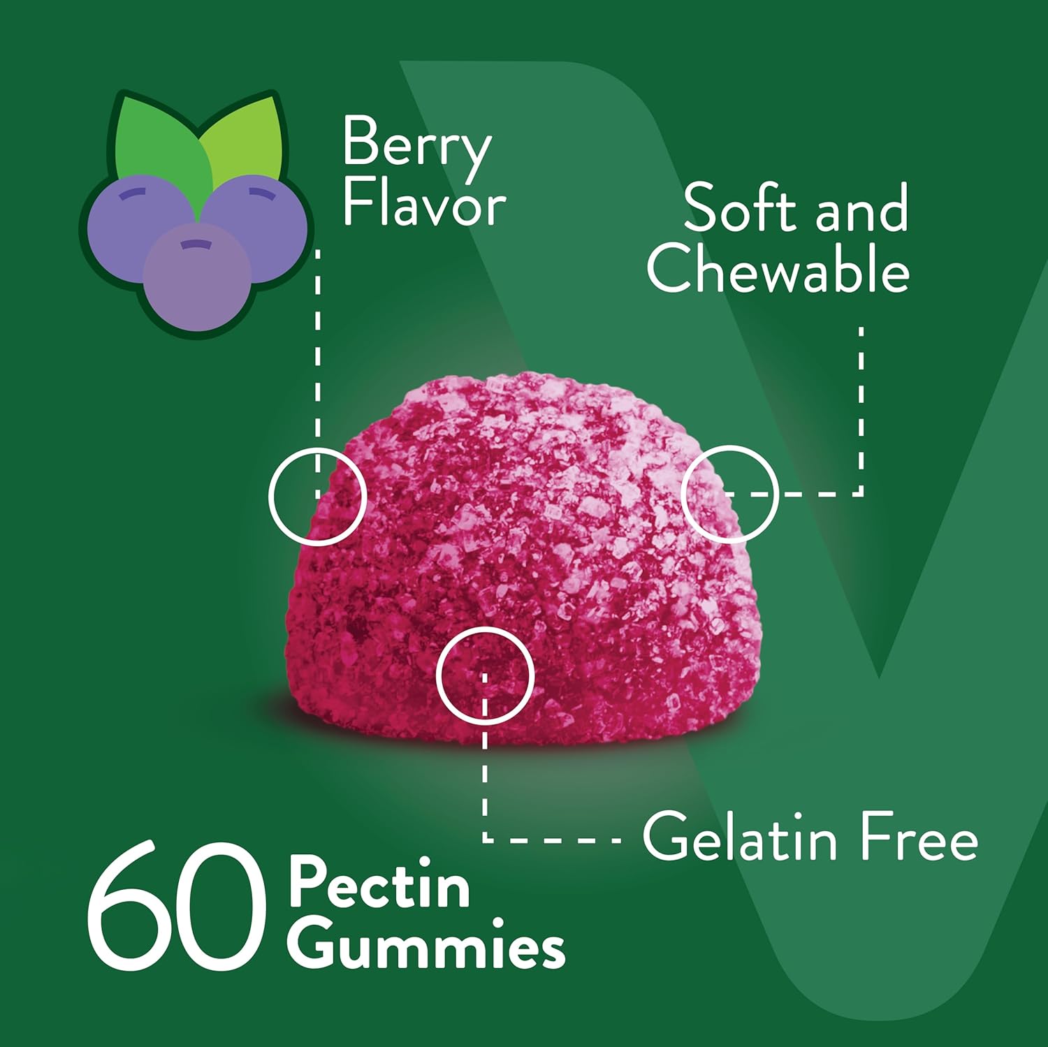 Berry Flavored Zinc Gummies - 50mg - Immune & Antioxidant Support for Adults & Teens - Vegan & GMO Free Chewable Supplement
