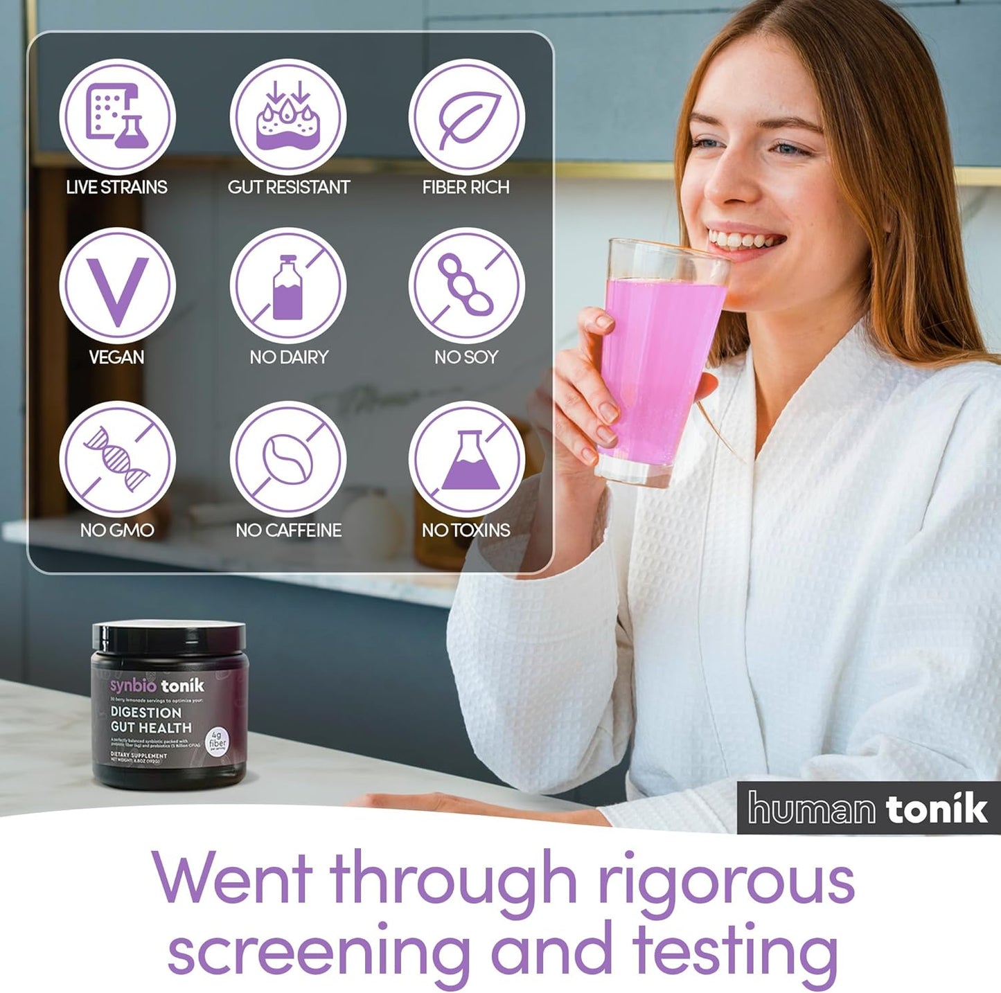 Berry Lemonade Prebiotic and Probiotic Powder for Digestive Health | Daily Supplement for Improved Digestion, Bowel Movements, Energy, and Mental Clarity