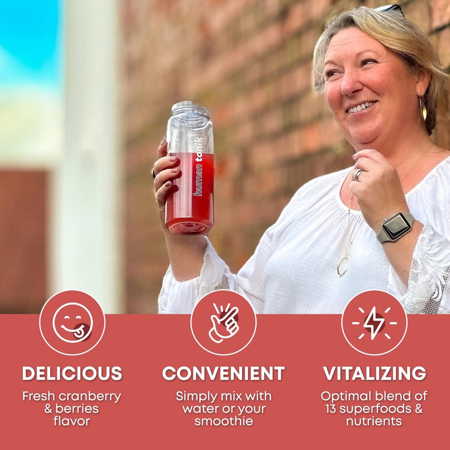Berry Lemonade Superfood Powder with Probiotics and Prebiotics - SUPERGREEN TONIK