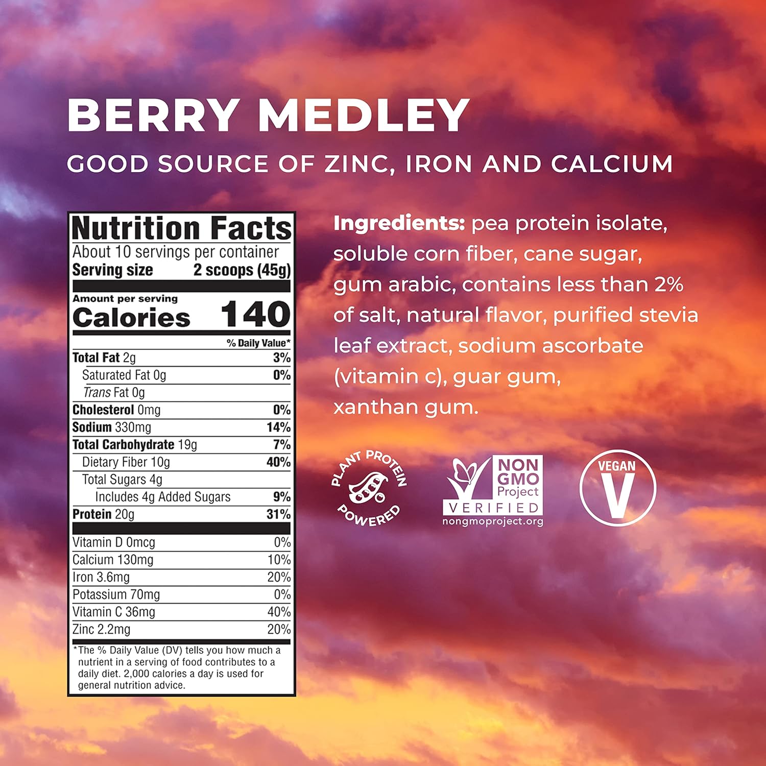 Berry Medley Evolve Protein Powder - 20g Protein, 1lb