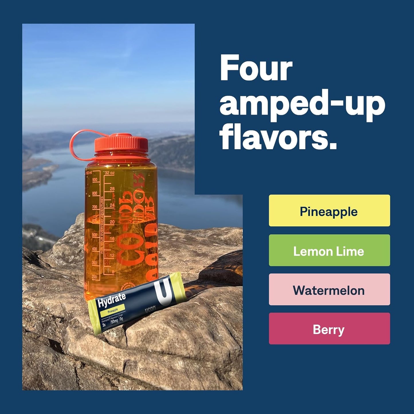 Berry UCAN Hydrate Electrolyte Drink Mix - 12 Stickpacks, Sugar-Free, Keto, Vegan, Non-GMO, Gluten-Free - Potassium & Magnesium for Runners & Athletes