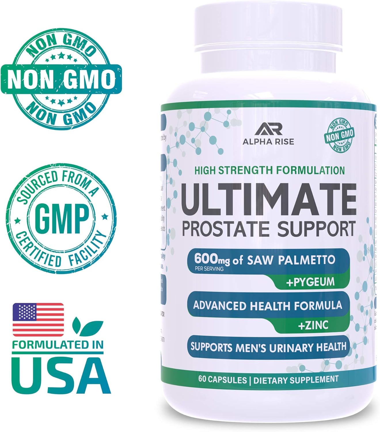Best Over-The-Counter Prostate Health Supplement for Men - Alpha Rise ADK 5 Vitamin Support