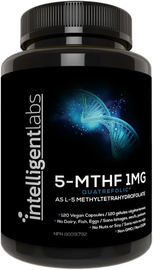 Best Value 5-MTHF Methylfolate Supplement 1MG - 120 Capsules, 4 Months Supply - Activated Folate - Quatrefolic Acid - 1000mcg Folic Acid