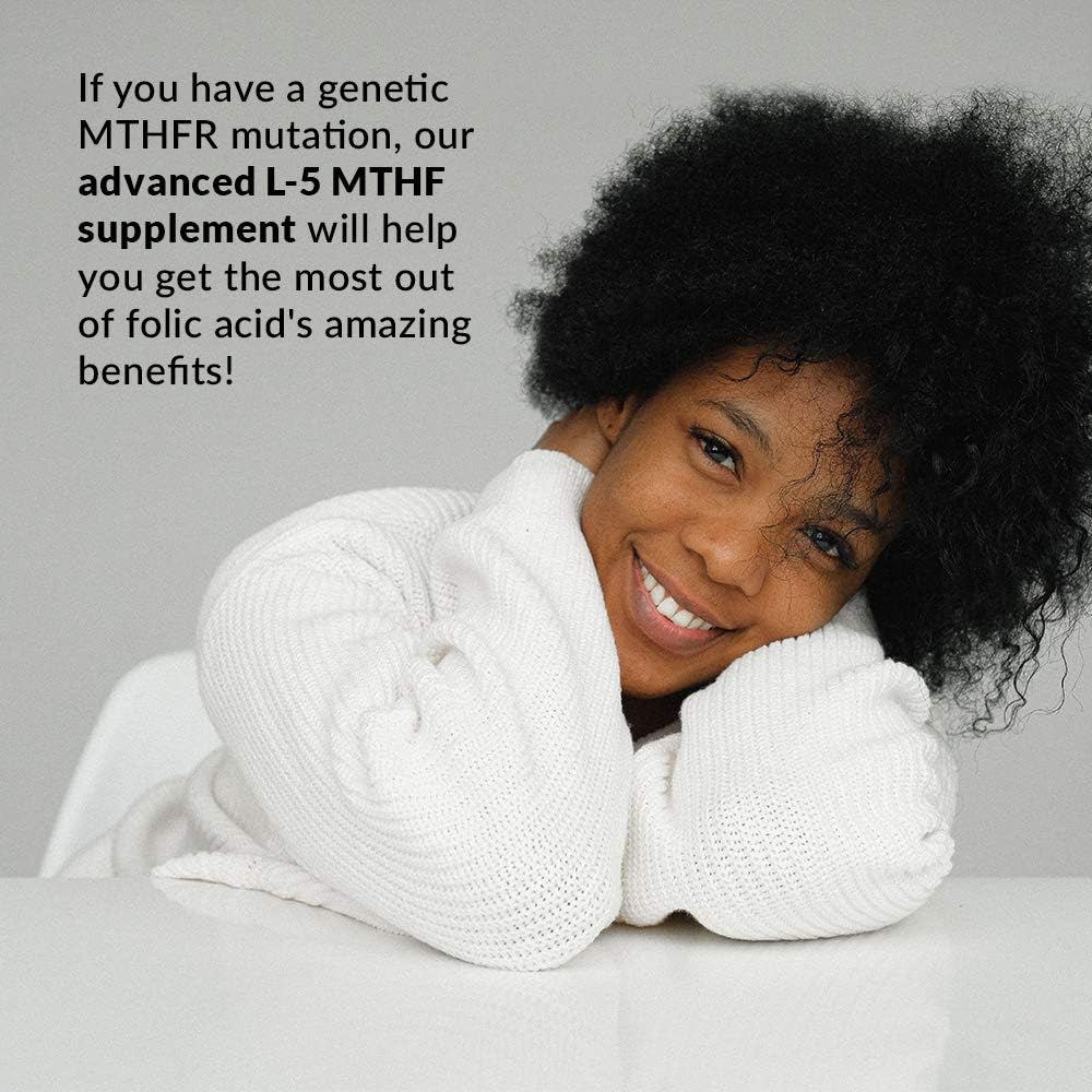Best Value 5-MTHF Methylfolate Supplement 1MG - 120 Capsules, 4 Months Supply - Activated Folate - Quatrefolic Acid - 1000mcg Folic Acid