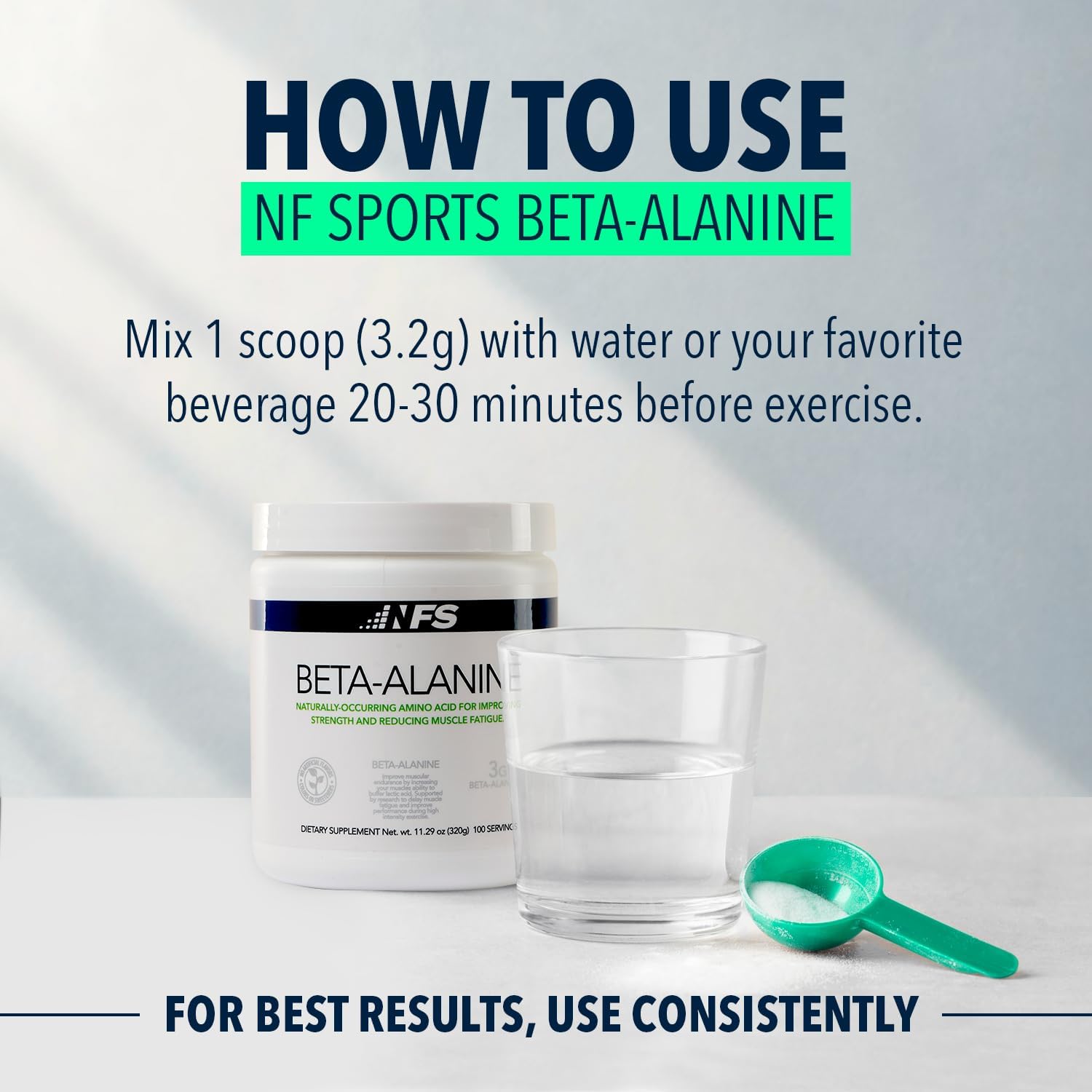 Beta Alanine Muscle Recovery Powder for Reduced Fatigue - 320g Dietary Supplement, Unflavored with No Artificial Sweeteners - Promotes Carnosine Levels in Muscles