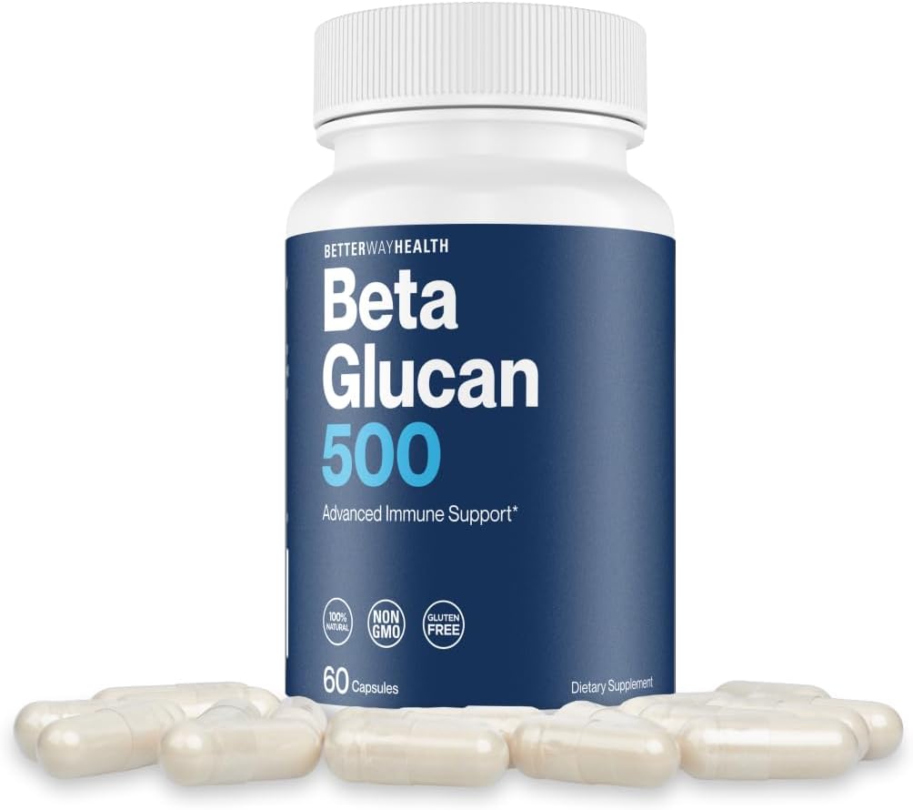 Beta Glucan 500 with Vitamin D3, Curcumin - Immune Boosting Supplement