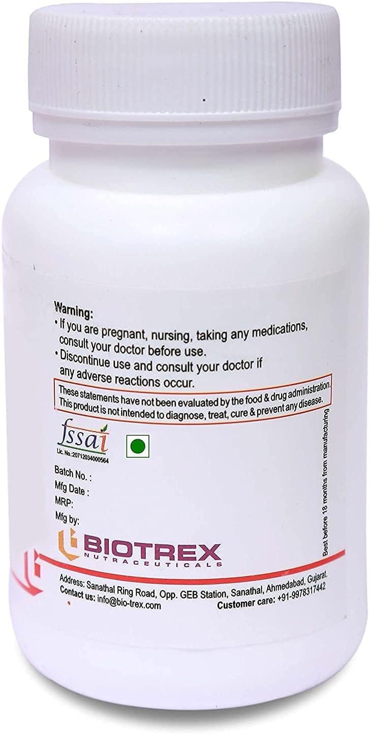 BETT Biotrex Folic Acid Supplement - 4000mcg Total - 120 Capsules Pack