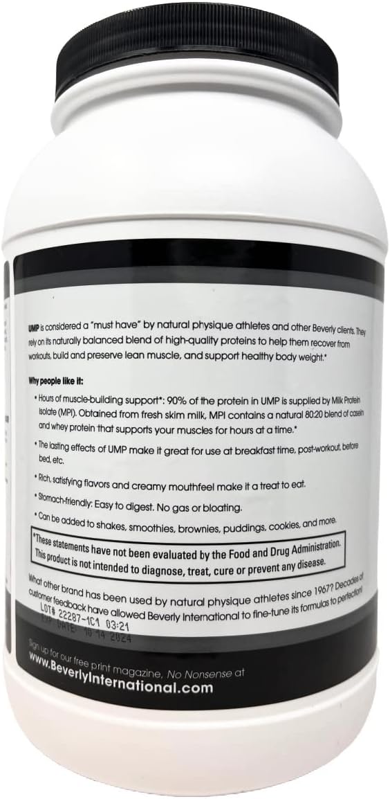 Beverly International UMP Angel Food Cake Protein Powder - Lean Muscle Builder with Easy Digestion (32.8 oz)