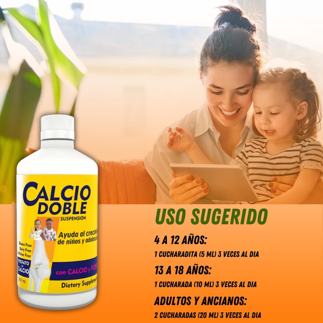 Beyodexa B Calcio Doble for Kids and Teens with Calcium and Phosphorus, 11.5 fl oz