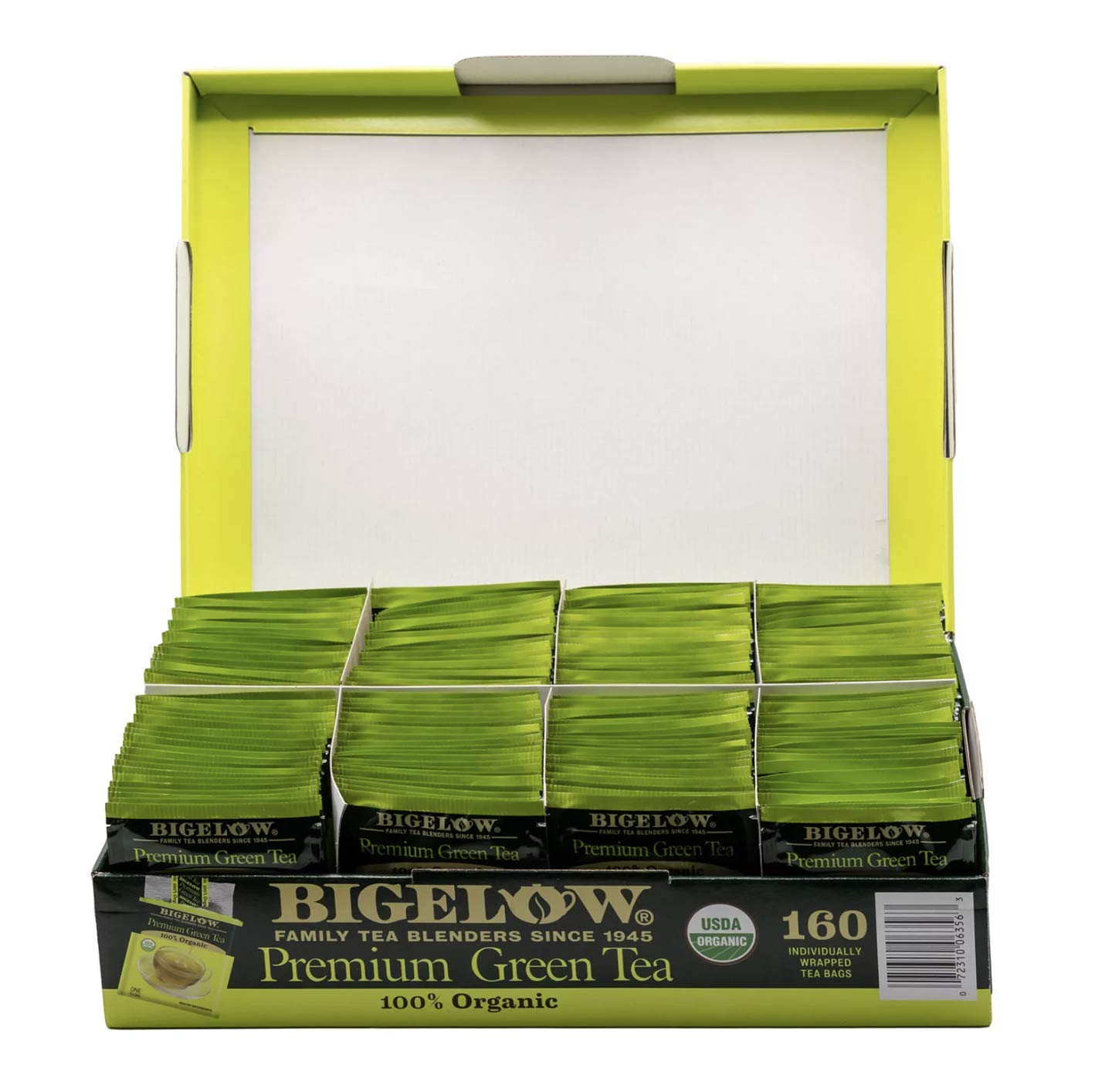 Bigelow Organic Green Tea Bags - Bulk 160-Count Box for Fresh and Flavorful Brews
