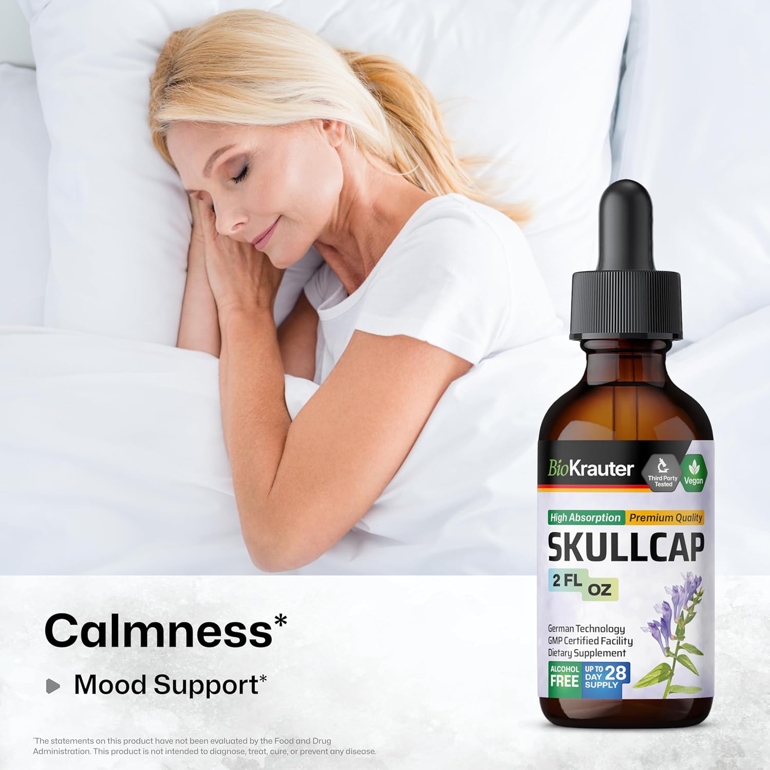 BIO KRAUTER Black Cohosh and Skullcap Tincture Bundle - 2 Fl. Oz. Each