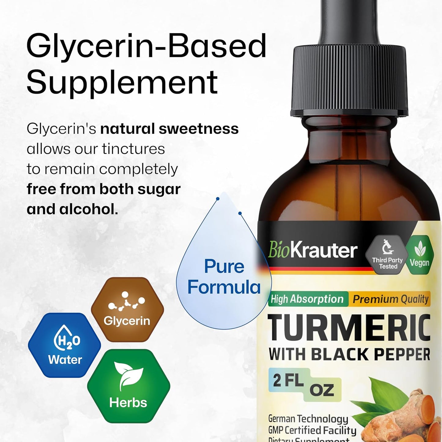 BIO KRAUTER Leg Cramps Capsules and Turmeric Tincture Bundle for Muscle Relief