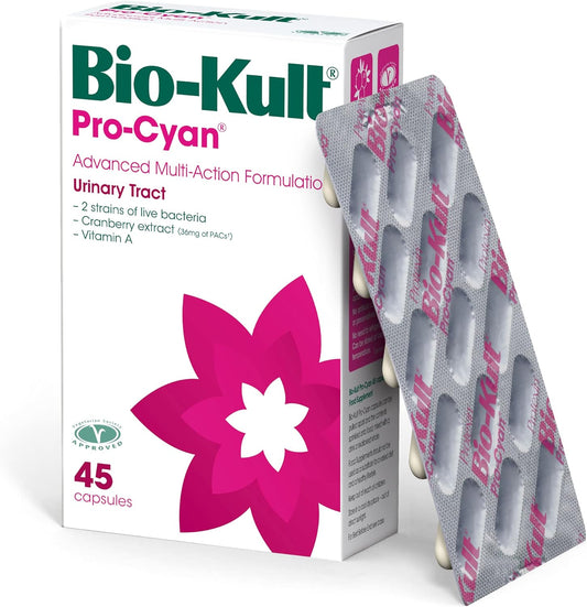 Bio-Kult Pro Cyan Capsules - 45 Easy-to-Swallow Capsules for Gut Health