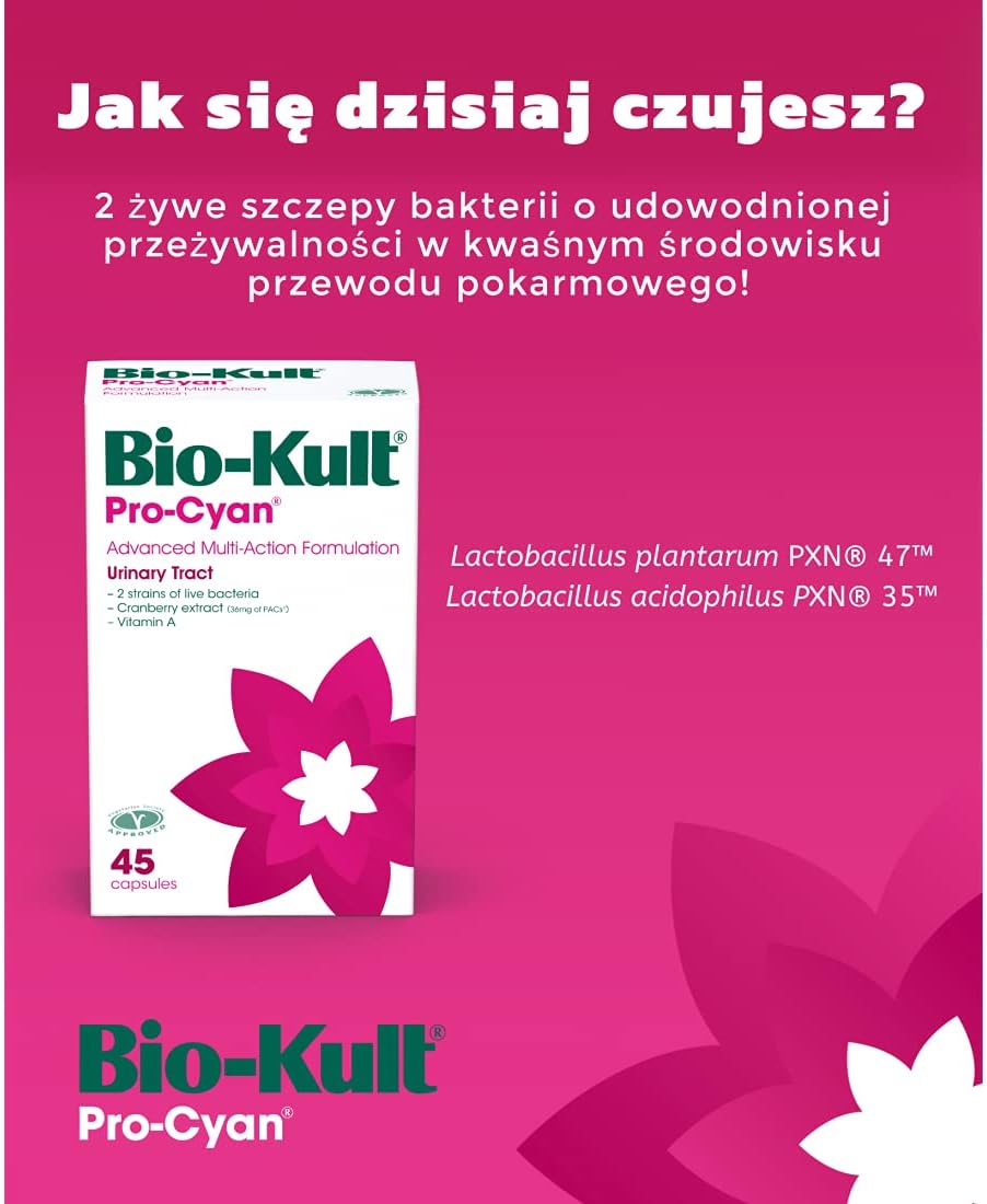Bio-Kult Pro Cyan Capsules - 45 Easy-to-Swallow Capsules for Gut Health