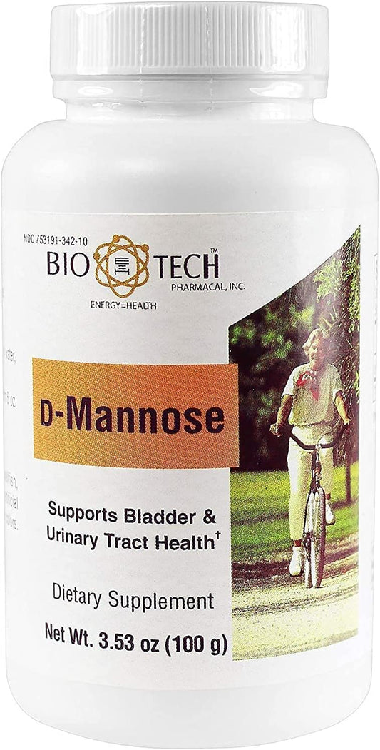 Bio-Tech Pharmacal D-Mannose Powder - 100g, Promotes Healthy Bladder and Urinary Tract