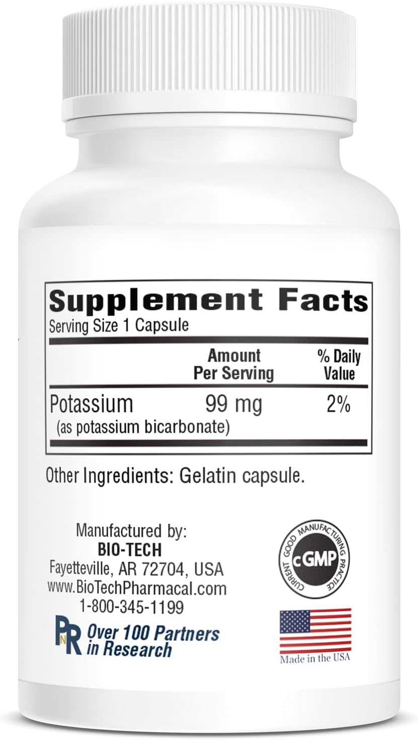 Bio-Tech Pharmacal K-Bicarb Potassium Dietary Supplement - 100 Count