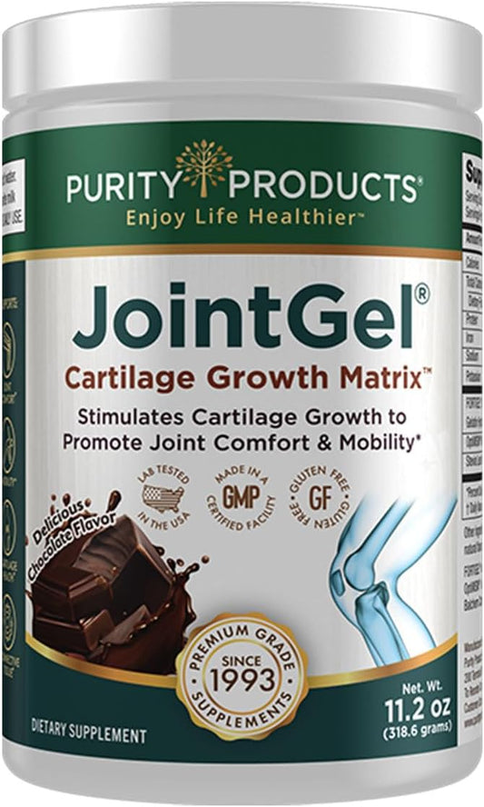 Bioactive Collagen Peptides + MSM Joint Gel Formula for Flexibility and Cartilage Support - Super Chocolate Powder with Dual Action - 30 Servings