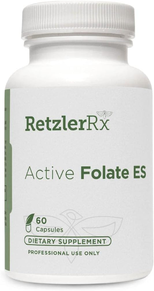 Bioactive Folate Supplement 10,000 mcg - HormoneSynergy Active Folate ES - 5-MTHF - 60 Veg Capsules