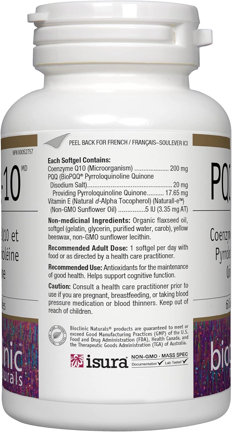 Bioclinic Naturals CerebroVital PQQ-10 Softgels - 60 Count