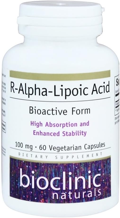 Bioclinic Naturals R-Alpha-Lipoic Acid 100mg - 60 Vegetarian Capsules