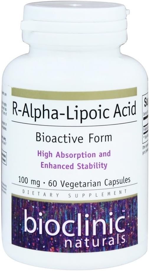Bioclinic Naturals R-Alpha-Lipoic Acid 100mg - 60 Vegetarian Capsules