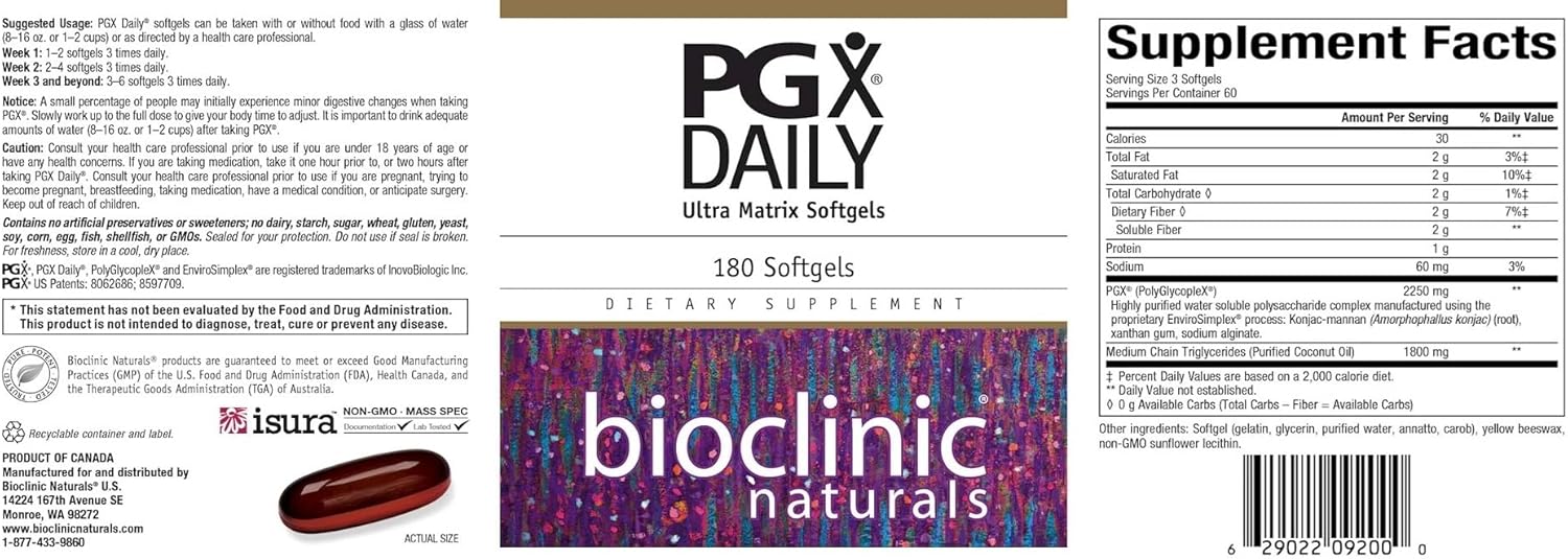 Bioclinic PGX Daily Ultra Matrix Softgels - 180 Gel Capsules