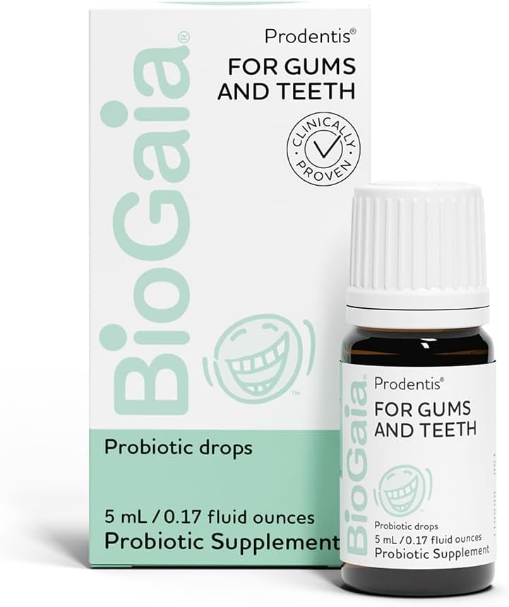 BioGaia Prodentis Dental Probiotic Drops for Healthy Gums & Teeth - Defend Against Dental Issues - Restore Oral Microbiome - Enhance Oral Health - 25 Day Supply