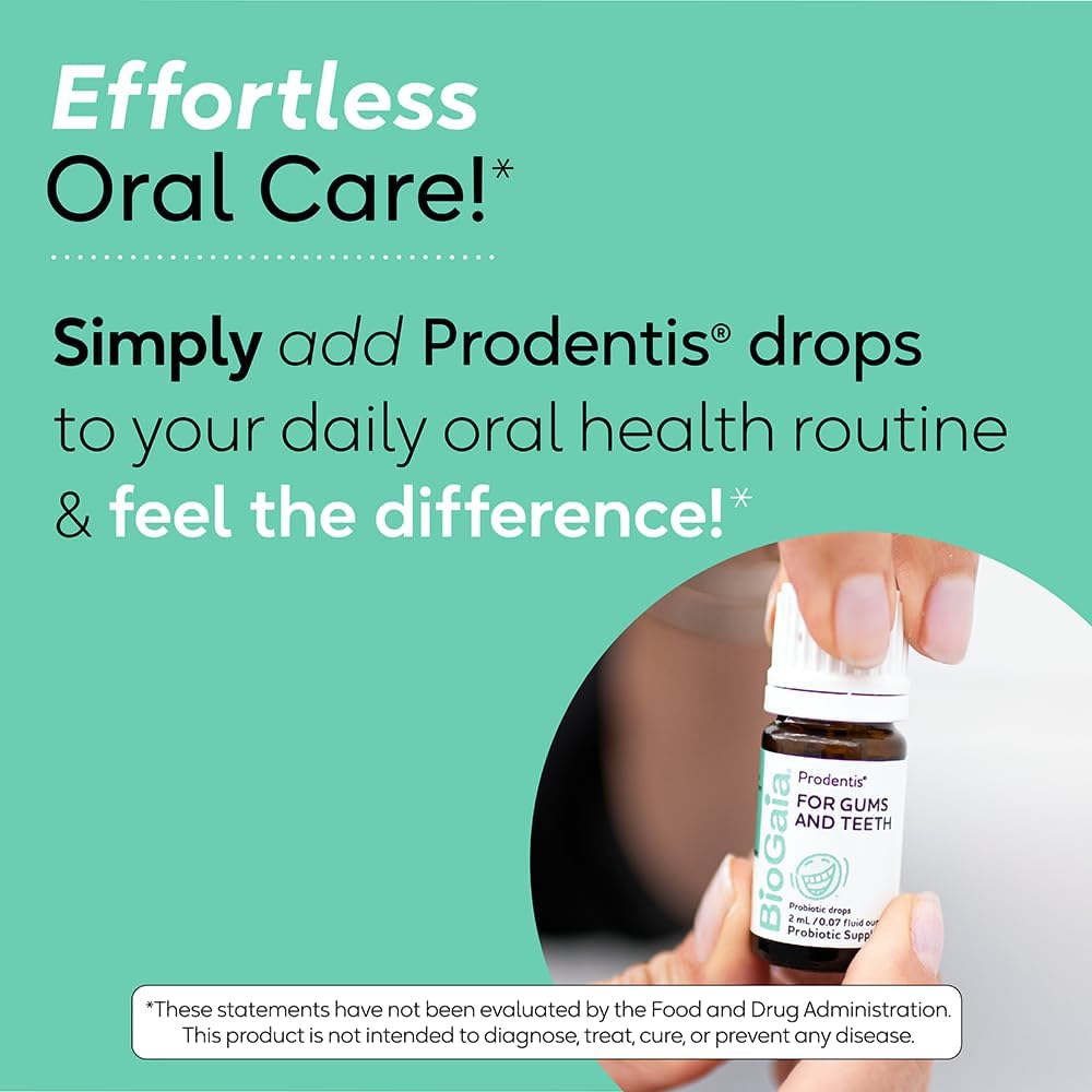 BioGaia Prodentis Dental Probiotic Drops for Healthy Gums & Teeth - Defend Against Dental Issues - Restore Oral Microbiome - Enhance Oral Health - 25 Day Supply