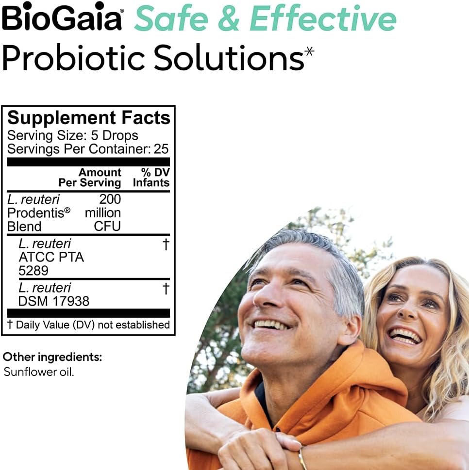 BioGaia Prodentis Dental Probiotic Drops for Healthy Gums & Teeth - Defend Against Dental Issues - Restore Oral Microbiome - Enhance Oral Health - 25 Day Supply