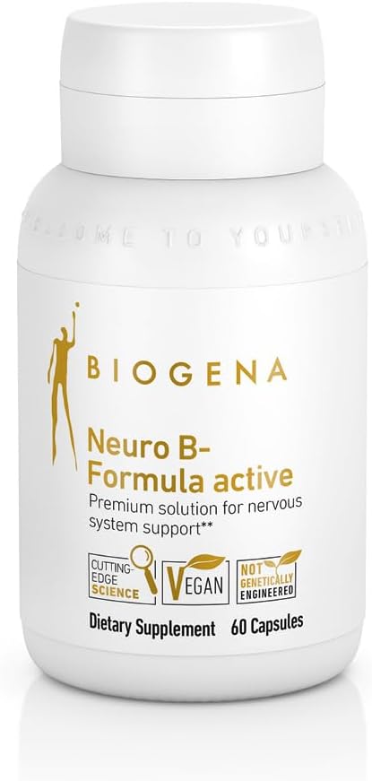 Biogena Neuro B-Formula Active Gold Capsules with Vitamin B Complex for Psyche & Nervous System Support