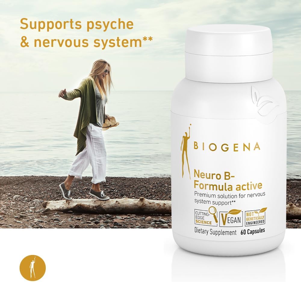 Biogena Neuro B-Formula Active Gold Capsules with Vitamin B Complex for Psyche & Nervous System Support