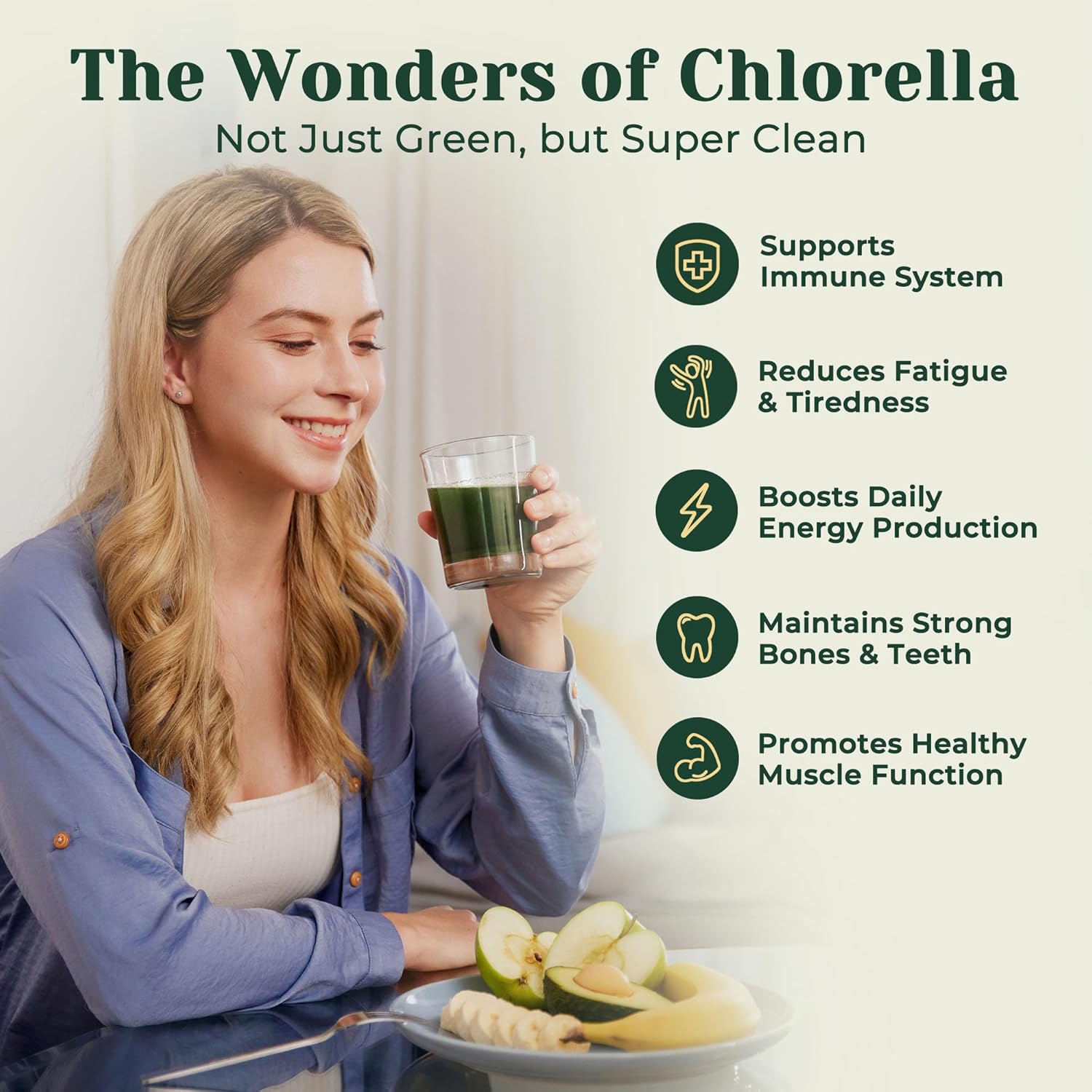 Biogenesis Organic Chlorella Powder from Australia - Advanced BioDynamic Cracked Cell Wall with Chlorophyll, Vitamins, Minerals, and CGF for Good Health and Wellbeing