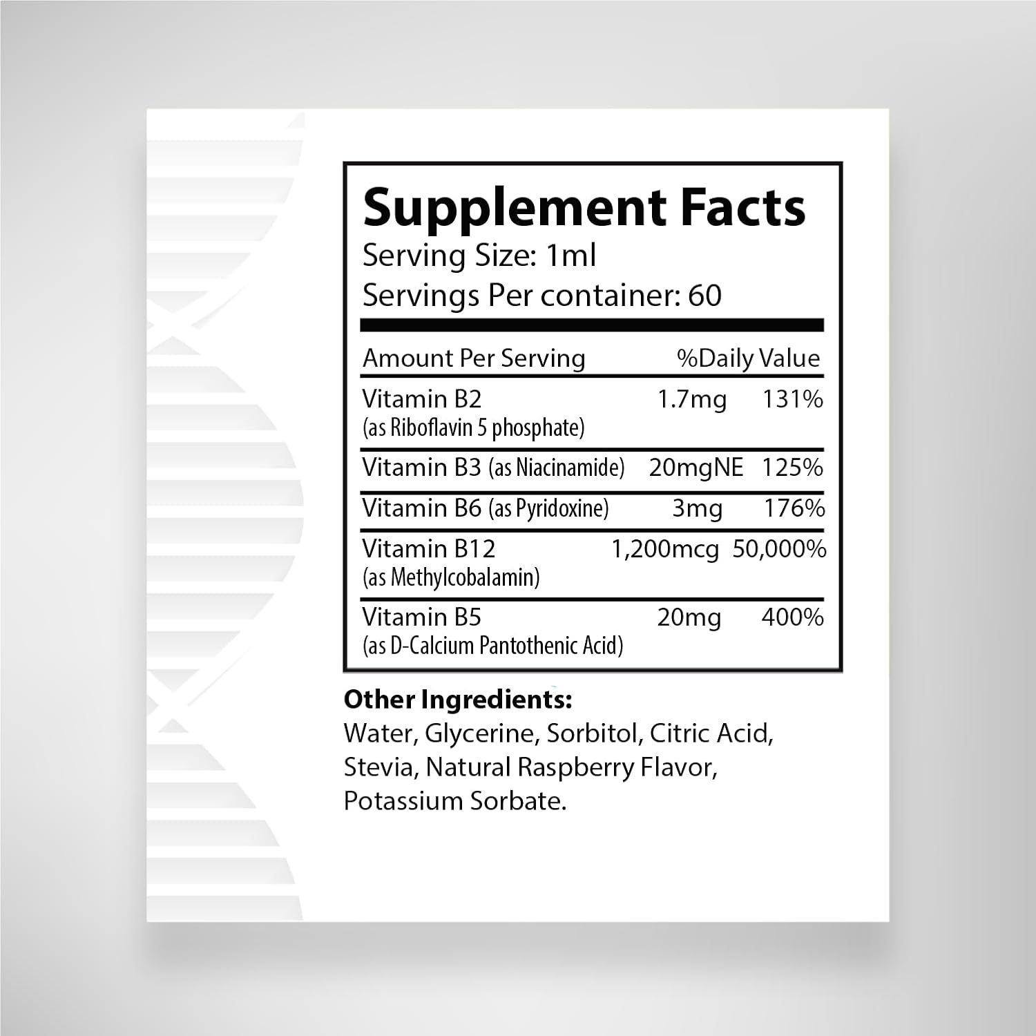 Biogenique Vitamin B12 Liquid Drops with Methyl B12 & B Complex - Energy & Mood Support - Immune System Aid - 2FL oz. 60ml Sublingual Supplement - Natural Raspberry Flavor - USA Made - Vegan & Non-GMO