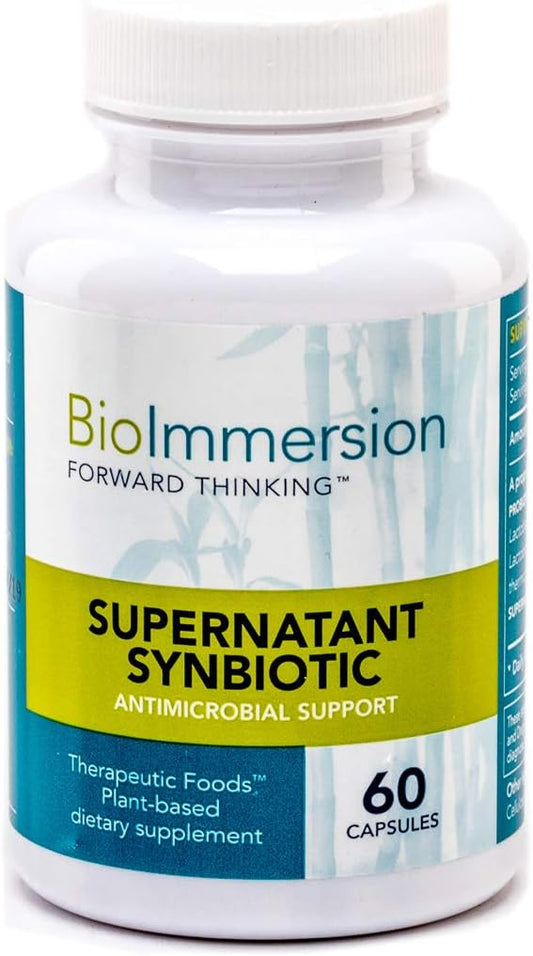 BioImmersion Supernatant Synbiotic Capsules - Advanced Probiotics with Antimicrobial Benefits - 60 Count