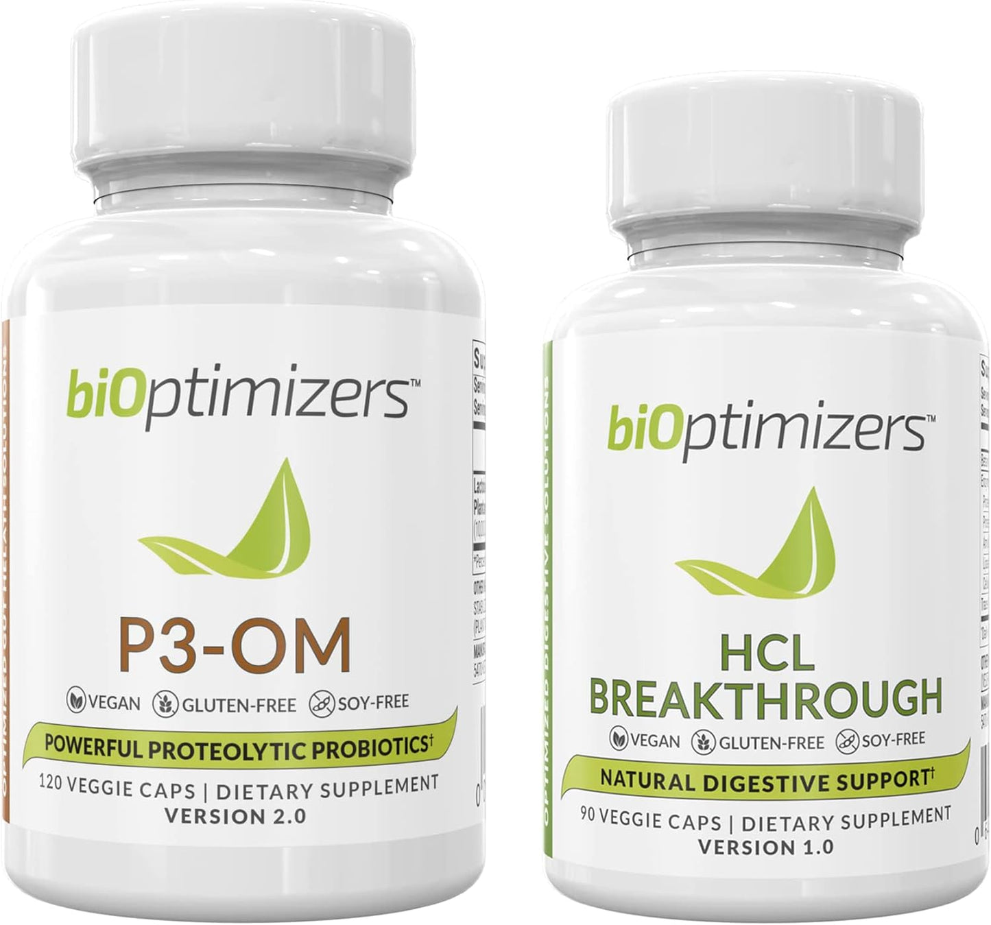 BiOptimizers Supplement Bundle: P3-OM (60 Capsules) and HCL Breakthrough (90 Capsules)